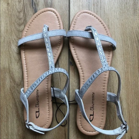 COPY - CL by Chinese Laundry Grey Sandals Size 8.5 - Picture 2 of 5